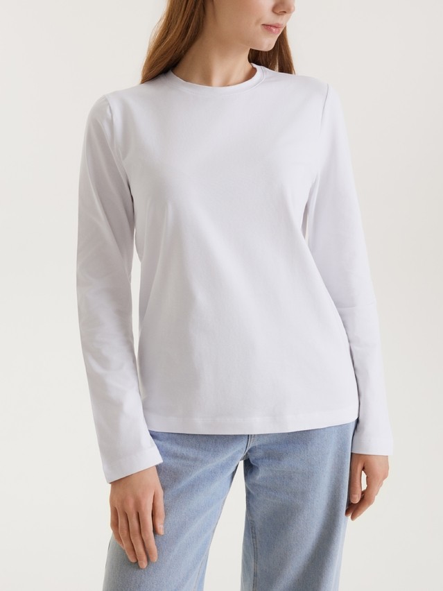 Women's polo neck shirt CONTE ELEGANT BASIC COLLECTION LD 5026, s.170-84, white - 3