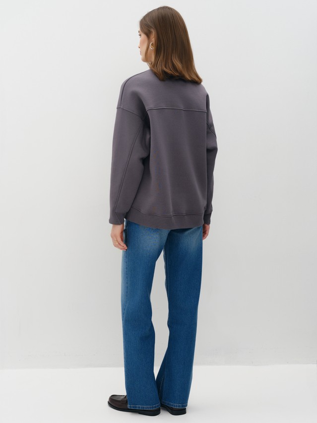 Women's polo neck shirt CONTE LD 3229, s.170-88, graphite - 2