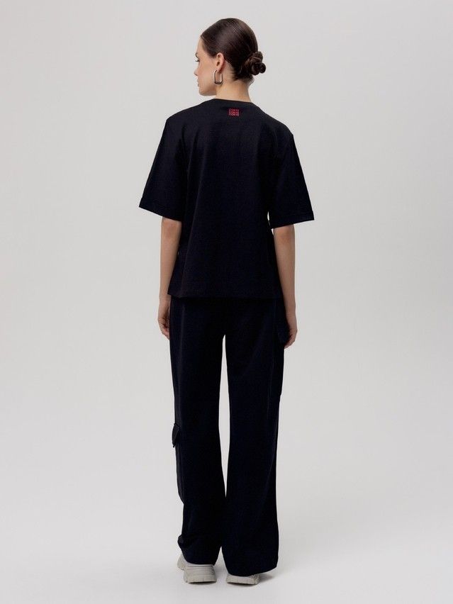 Women's polo neck shirt CONTE ELEGANT LD 2710, s.170-92, black-porto - 2