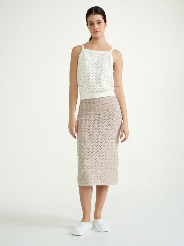 Women's skirt CONTE ELEGANT LDK2446, s.170-90, beige - 3
