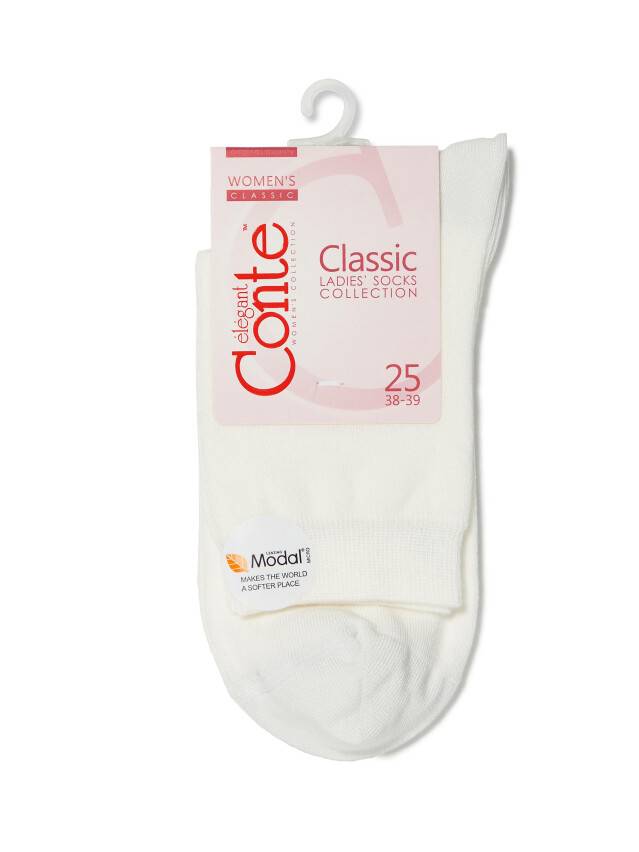 Women's socks CONTE ELEGANT CLASSIC, s.23, 000 milky - 3