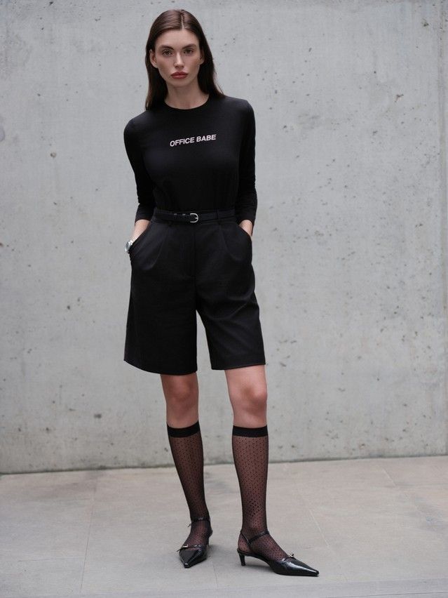 Women's polo neck shirt CONTE LD 3297, s.170-88, black - 8
