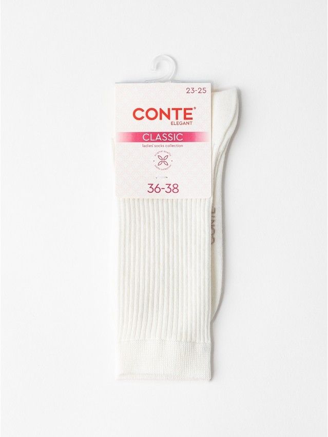 Women's socks CONTE ELEGANT CLASSIC, s.23-25, 1091 milky - 7