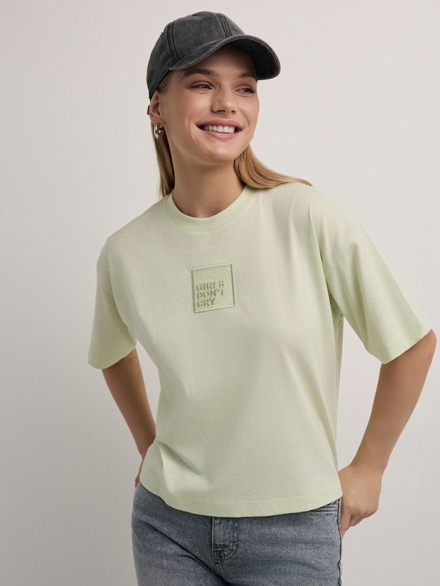 Women's polo neck shirt CONTE ELEGANT LD 2973, s.170-92, pistachio-girls dont cry - 2
