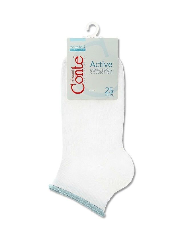 Women's socks CONTE ELEGANT ACTIVE, s.23, 035 white-light blue - 3