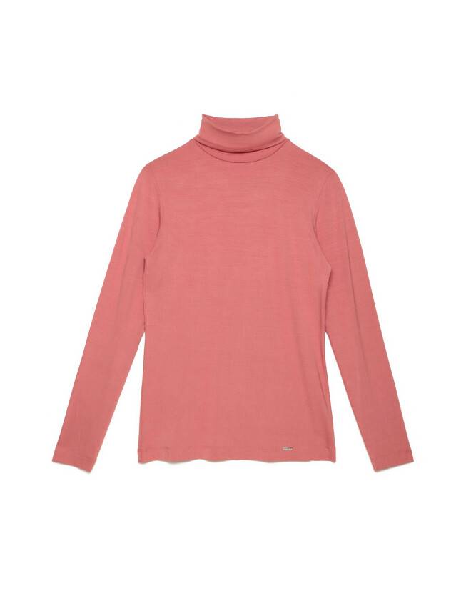 Women's polo neck shirt CONTE ELEGANT LD 1025, s.170-100, burnt coral - 3