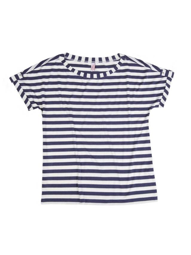Women's polo neck shirt CONTE ELEGANT LD 504, s.170,176-84, dark blue-white - 1