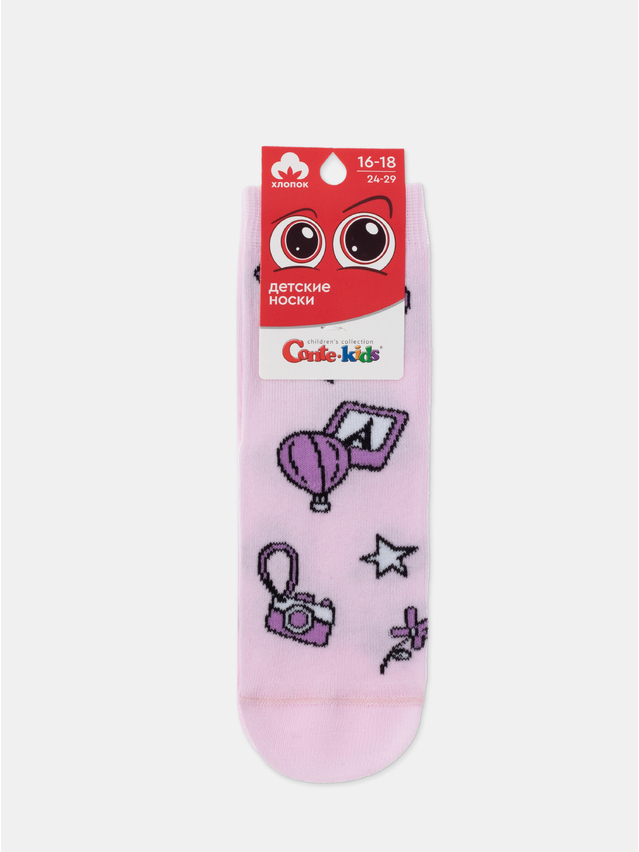Children's socks CONTE-KIDS, s.16-18, 990 light pink - 1