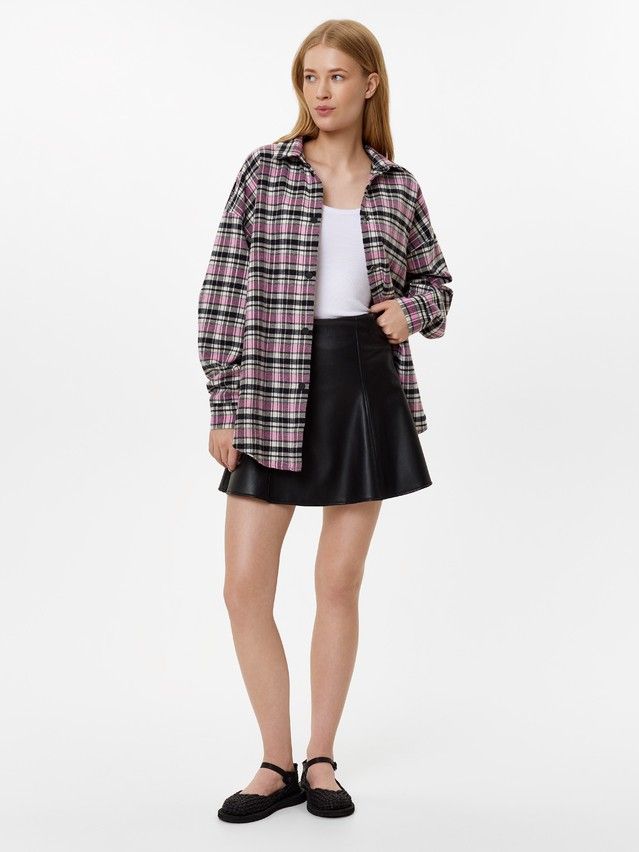 Women's shirt CONTE LRU 3323, s.170-84-90, black-pink check - 1