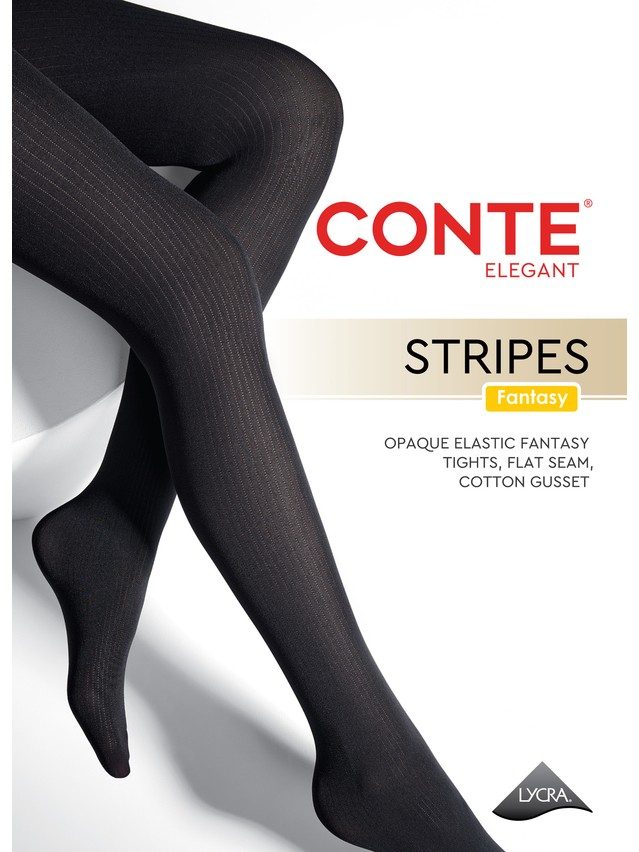 Women's tights CONTE ELEGANT STRIPES, s.2, nero - 6