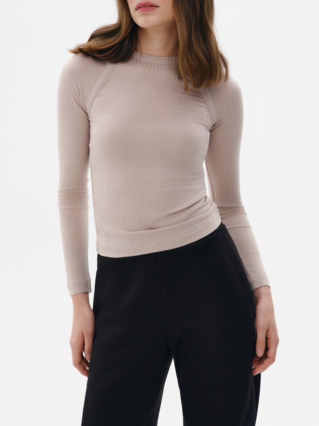 Women's polo neck shirt CONTE LD 3366, s.170-88, beige - 3