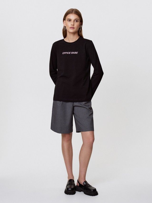 Women's polo neck shirt CONTE LD 3297, s.170-88, black - 3