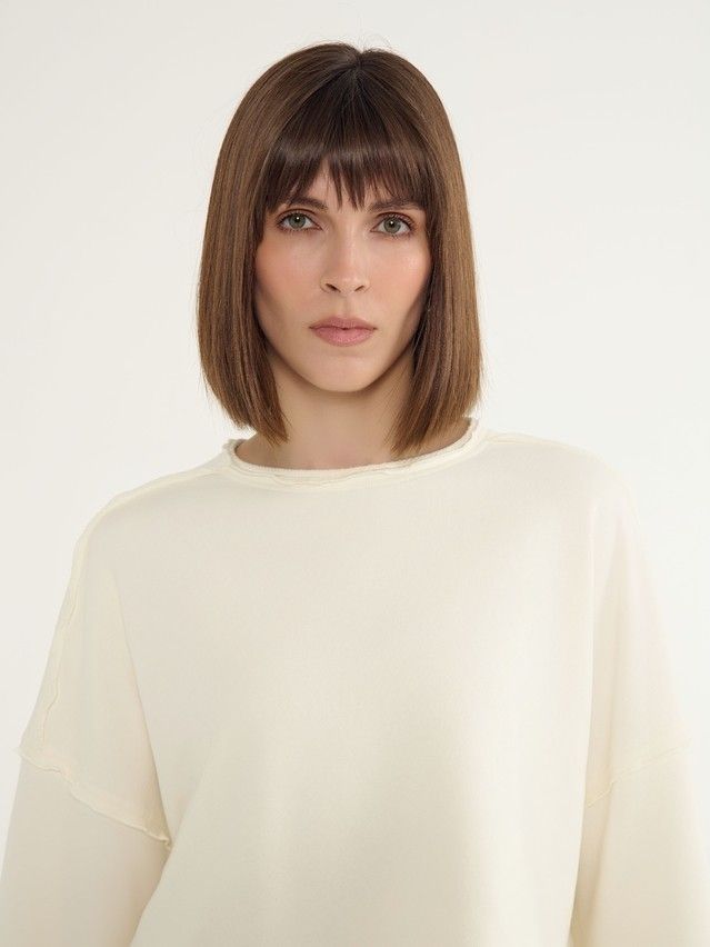 Women's polo neck shirt CONTE ELEGANT LD 3055, s.170-92, ecru - 7