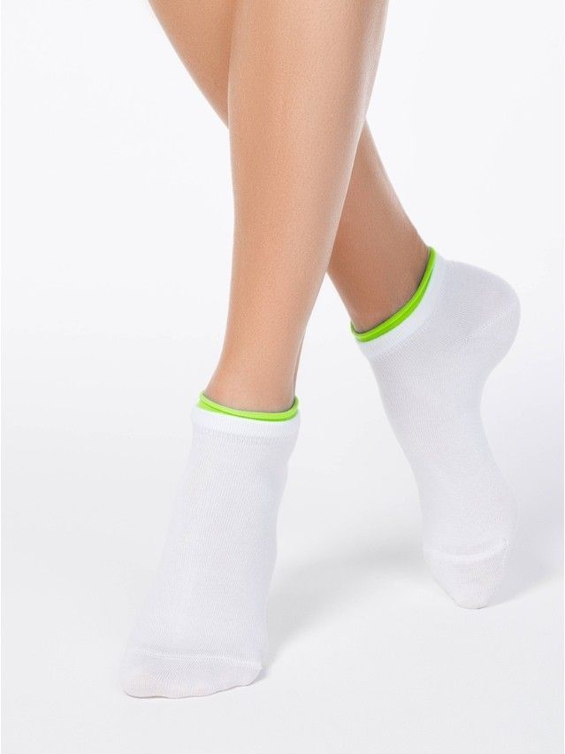 Women's socks CONTE ELEGANT ACTIVE, s.23, 035 white-lettuce green - 1