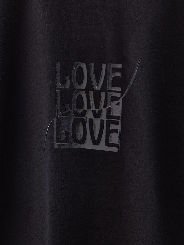 Women's polo neck shirt CONTE ELEGANT LD 2680, s.170-92, black-love - 5