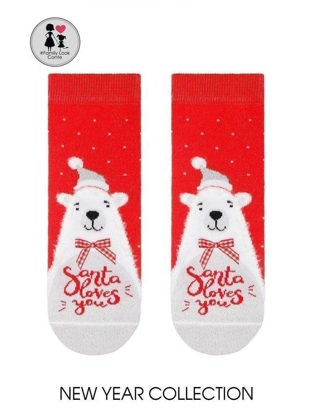 Women's socks CONTE ELEGANT NEW YEAR (anklets),s.23-25, 383 red - 2