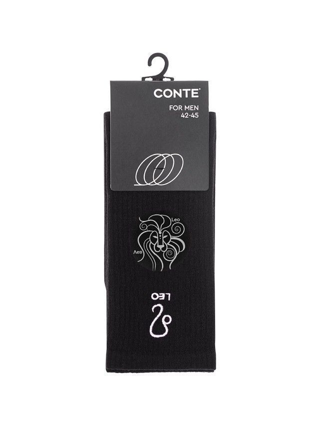 Men's socks CONTE, s.27-29, 663 black - 4