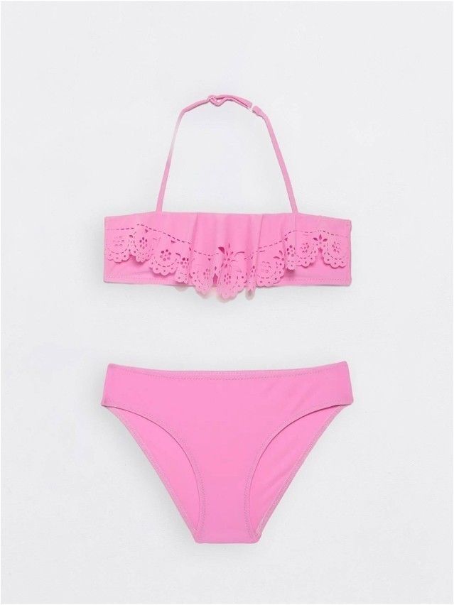 Swimming costume for girls CONTE ELEGANT LACE GIRL, s.122,128-60, pink - 1