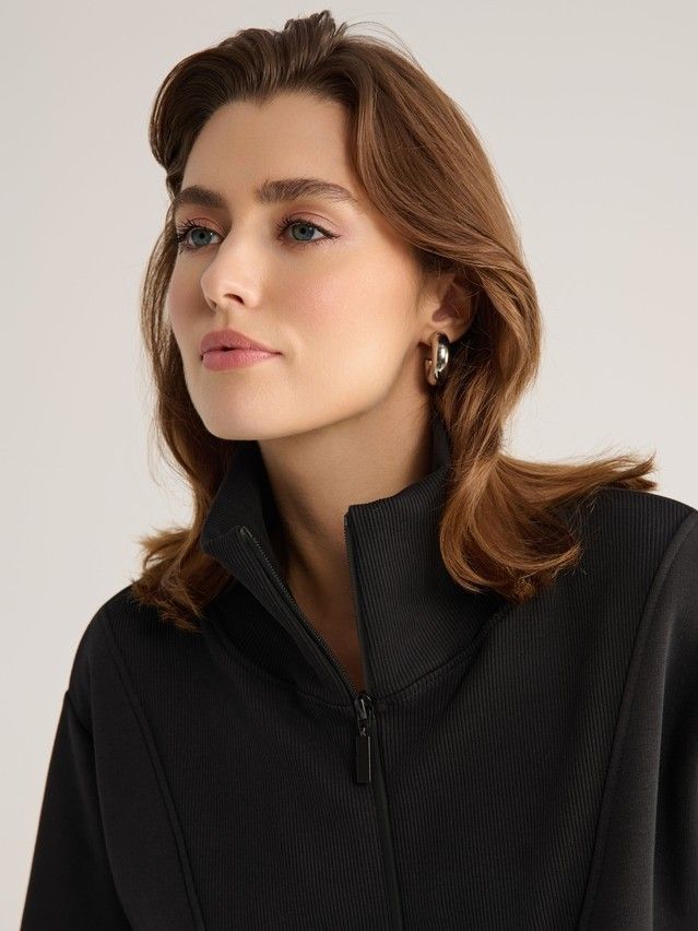 Women's polo neck shirt CONTE ELEGANT LD 2835, s.170-100, black - 5