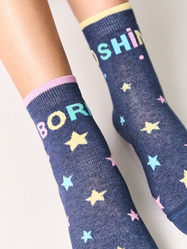 Children's socks Cheerful legs 17S-10SP, s. 30-32, 477 dark blue - 2