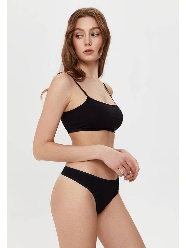 Women's Cotton Thongs LST 2000, 90 / XS, black - 3