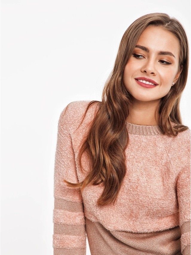 Women's polo neck shirt CONTE ELEGANT LDK041, s.170-84, ash pink - 2