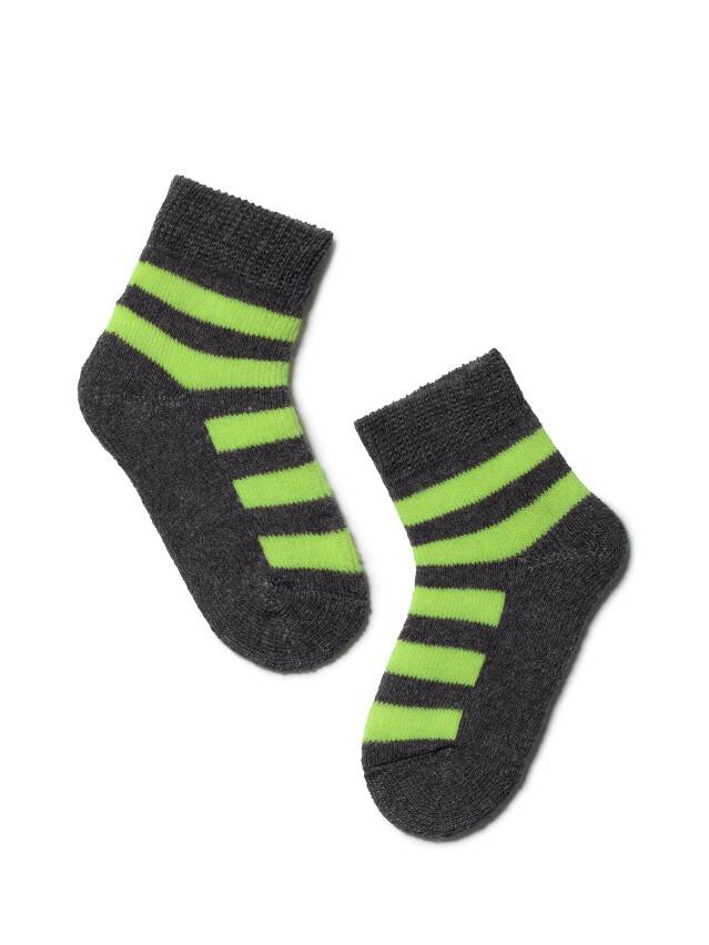 Children's socks CONTE-KIDS SOF-TIKI, s.15-17, 210 dark grey-lettuce green - 1
