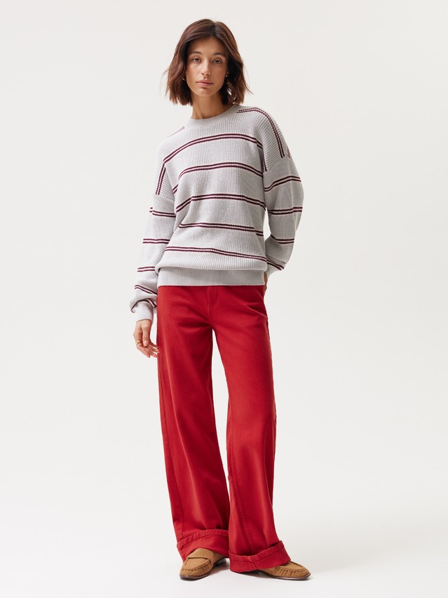 Women's pullover CONTE LDK25102, s.170-84, grey-burgundy - 4