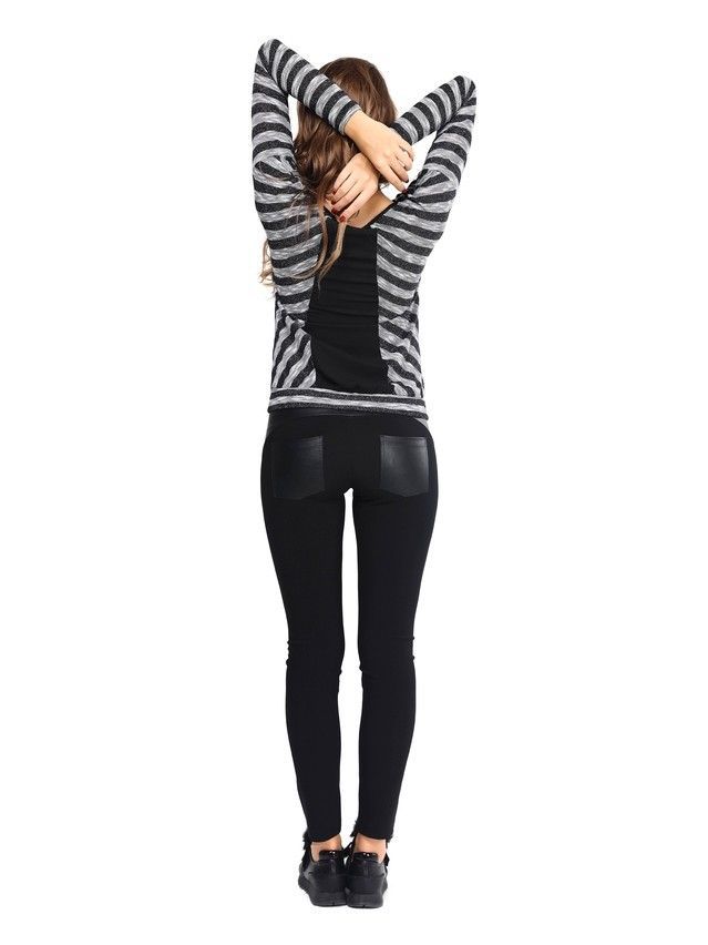 Women's polo neck shirt CONTE ELEGANT LD 610, s.158,164-84, black - 4