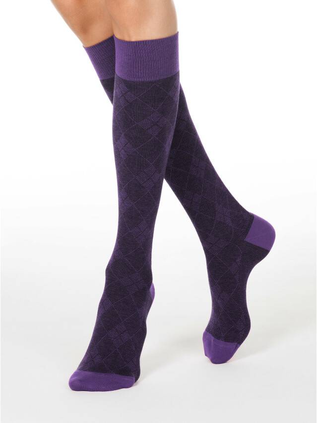 Women's knee high socks CONTE ELEGANT CLASSIC, s.25, 003 violet - 1
