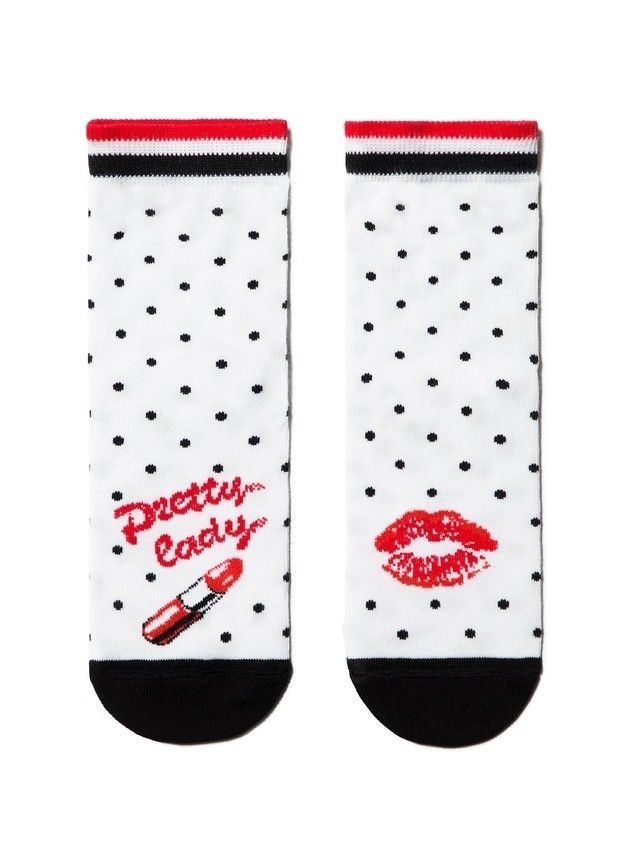 Women's socks CONTE ELEGANT HAPPY, s.23, 097 white - 2