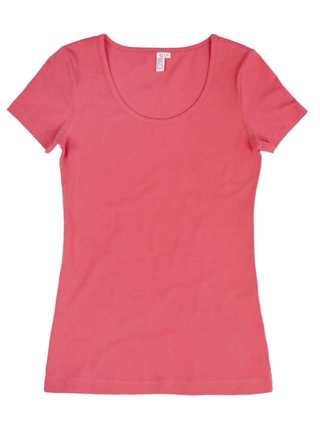 Women's polo neck shirt CONTE ELEGANT LD 525, s.158,164-100, coral red - 1