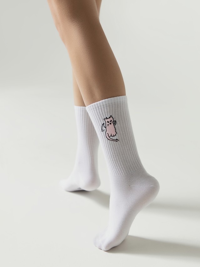 Women's socks CONTE FANTASY, s.23-25, 1121 white - 1