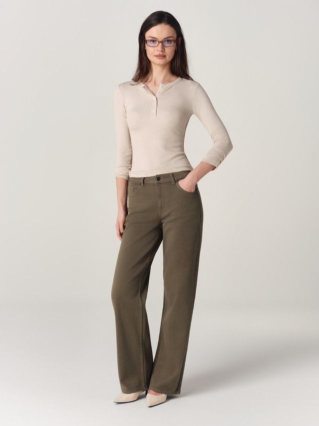 Women's polo neck shirt CONTE LD 3420, s.170-88, beige - 4