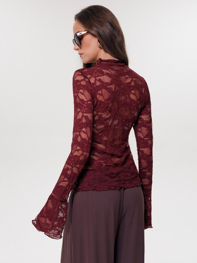 Women's polo neck shirt CONTE LD 3491, s.170-84, burgundy - 5