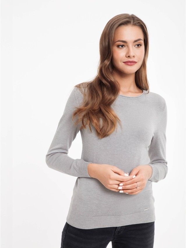Women's polo neck shirt CONTE ELEGANT LDK023, s.158,164-84, grey - 1