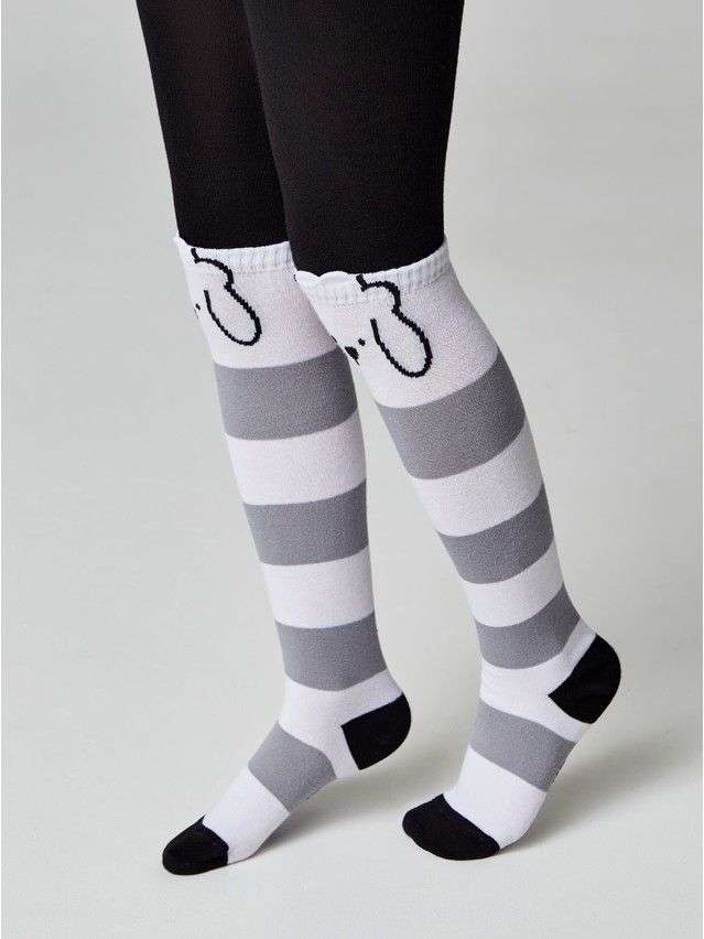 Children's tights CONTE-KIDS TIP-TOP, s.128-134 (20),686 black-white - 2