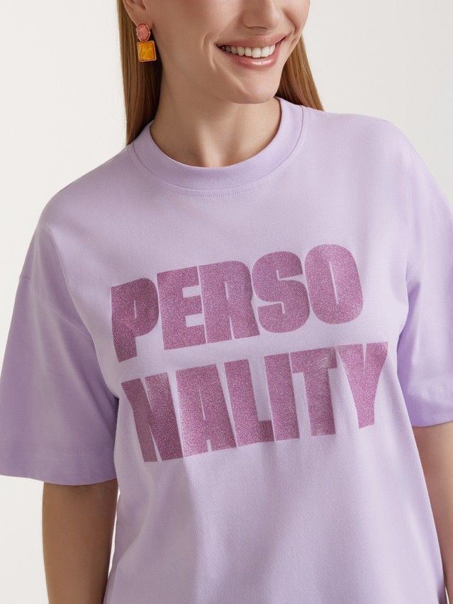 Women's polo neck shirt CONTE ELEGANT LD 3031, s.170-84, lavender-personality - 4