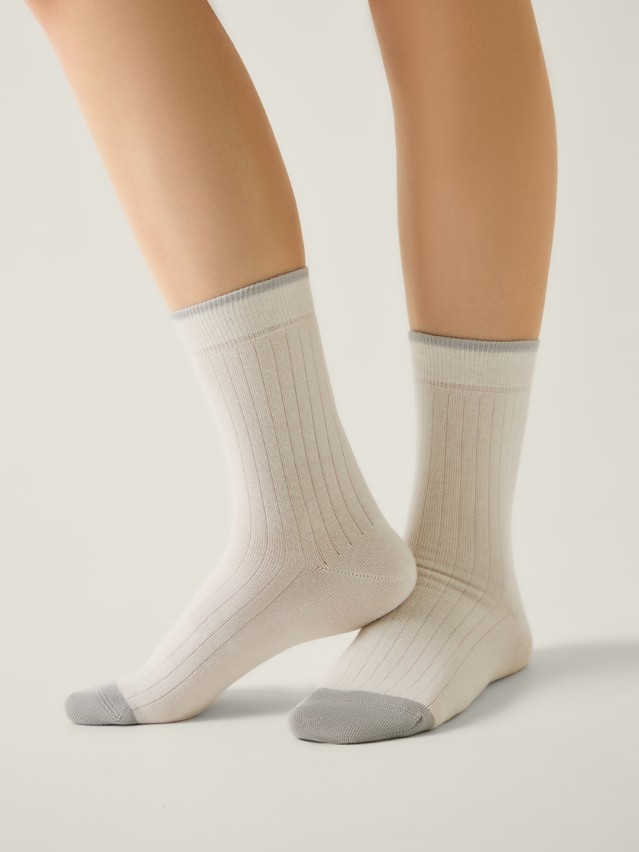Women's socks CONTE ELEGANT CLASSIC, s.23-25, 785 milky-grey - 2