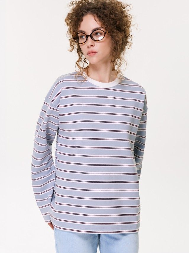 Women's jumper CONTE LD 3591, s.170-84, grey-wine-ecru - 4
