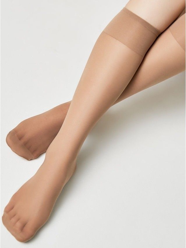 Women's knee high socks CONTE ELEGANT TENSION SOFT 40 (1 pair),s.23-25, bronz - 3