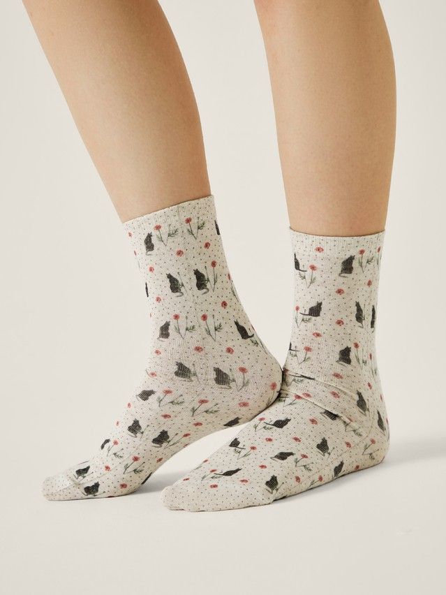 Women's socks CONTE ELEGANT FANTASY, s.23-25, 958 beige - 1