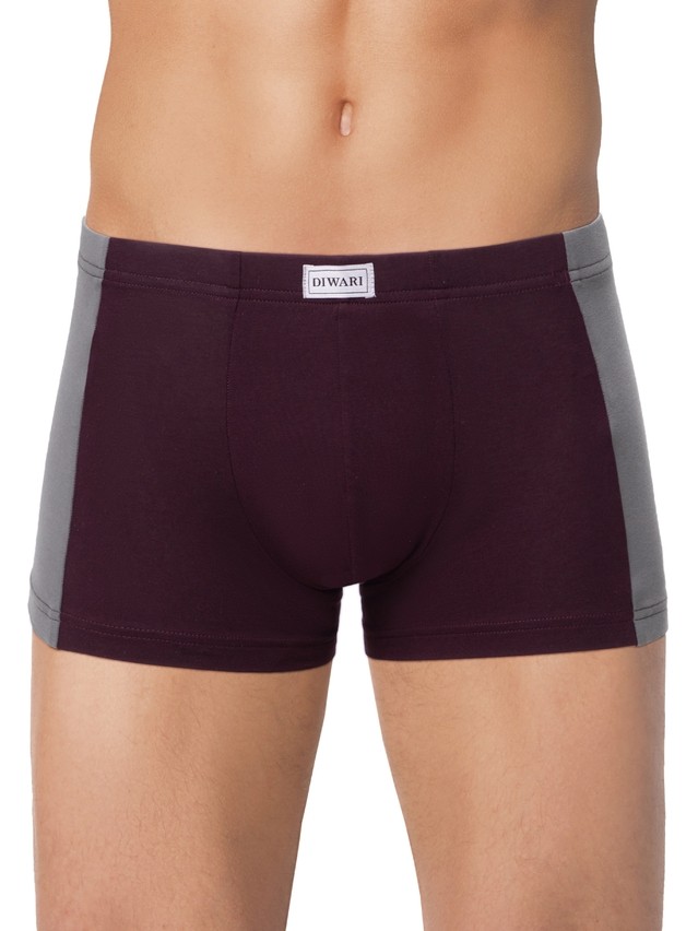 Men's underpants DiWaRi BASIC MEN MSH 3119, s.78,82, dark bordo-grey - 1