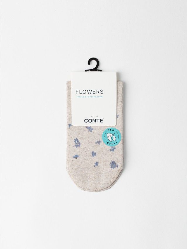 Women's socks CONTE FLOWERS, s.23-25, 1150 beige - 3