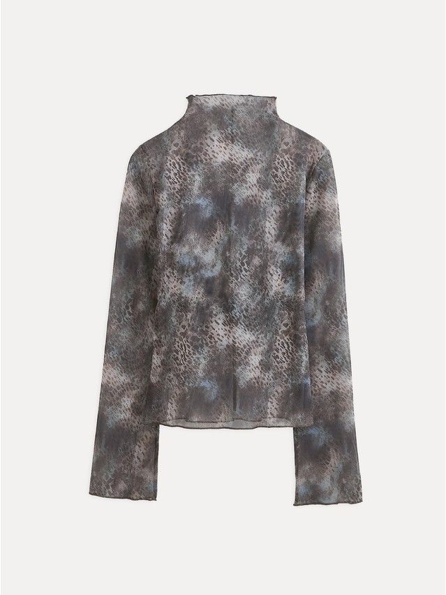 Women's polo neck shirt CONTE LD 3486, s.170-88, blue leopard - 7