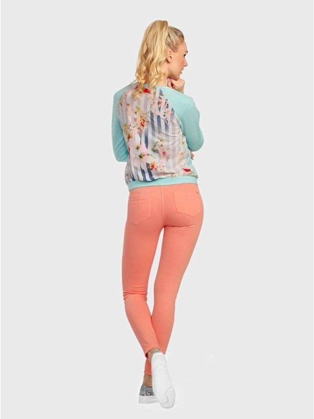 Women's polo neck shirt CONTE ELEGANT LD 704, s.158,164-100, turquoise - 3