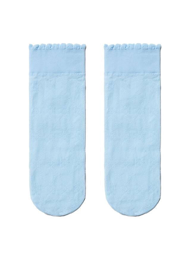 Fancy socks for girls CONTE ELEGANT FIORI, s.27-32, light blue - 1