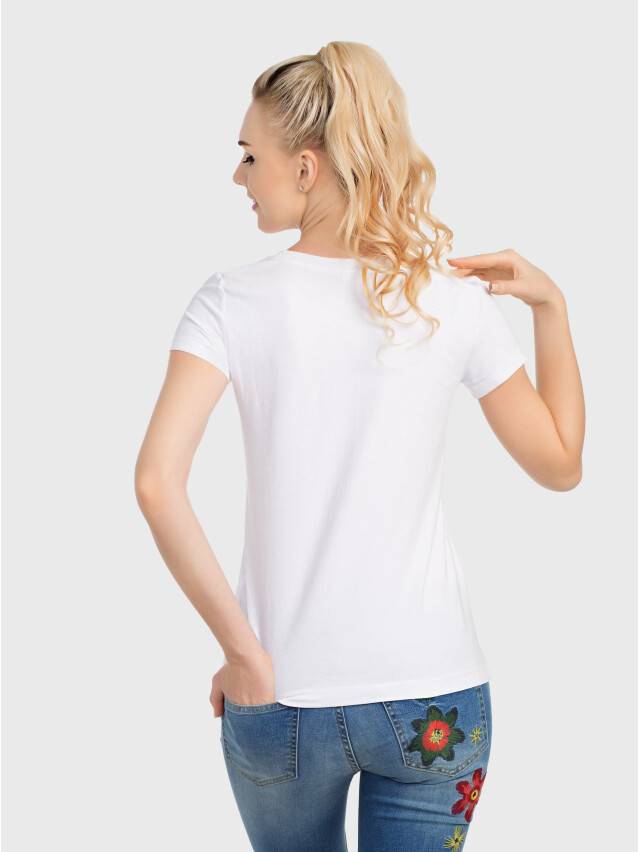 Women's polo neck shirt CONTE ELEGANT LD 741, s.170-100, white - 3