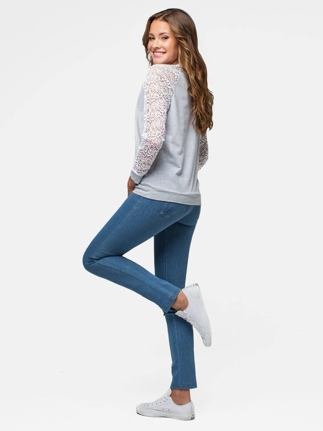 Women's polo neck shirt CONTE ELEGANT LD 628, s.158,164-84, grey melange - 4