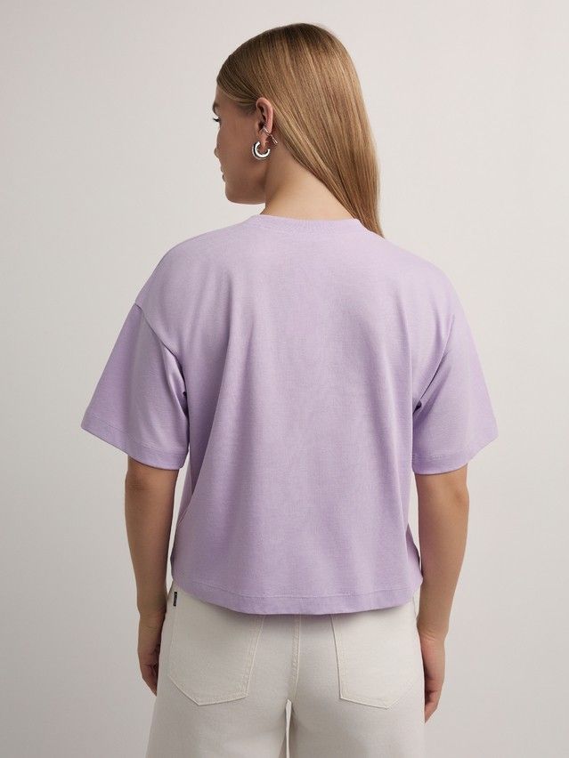 Women's polo neck shirt CONTE ELEGANT LD 2973, s.170-92, lavender-girls dont cry - 4